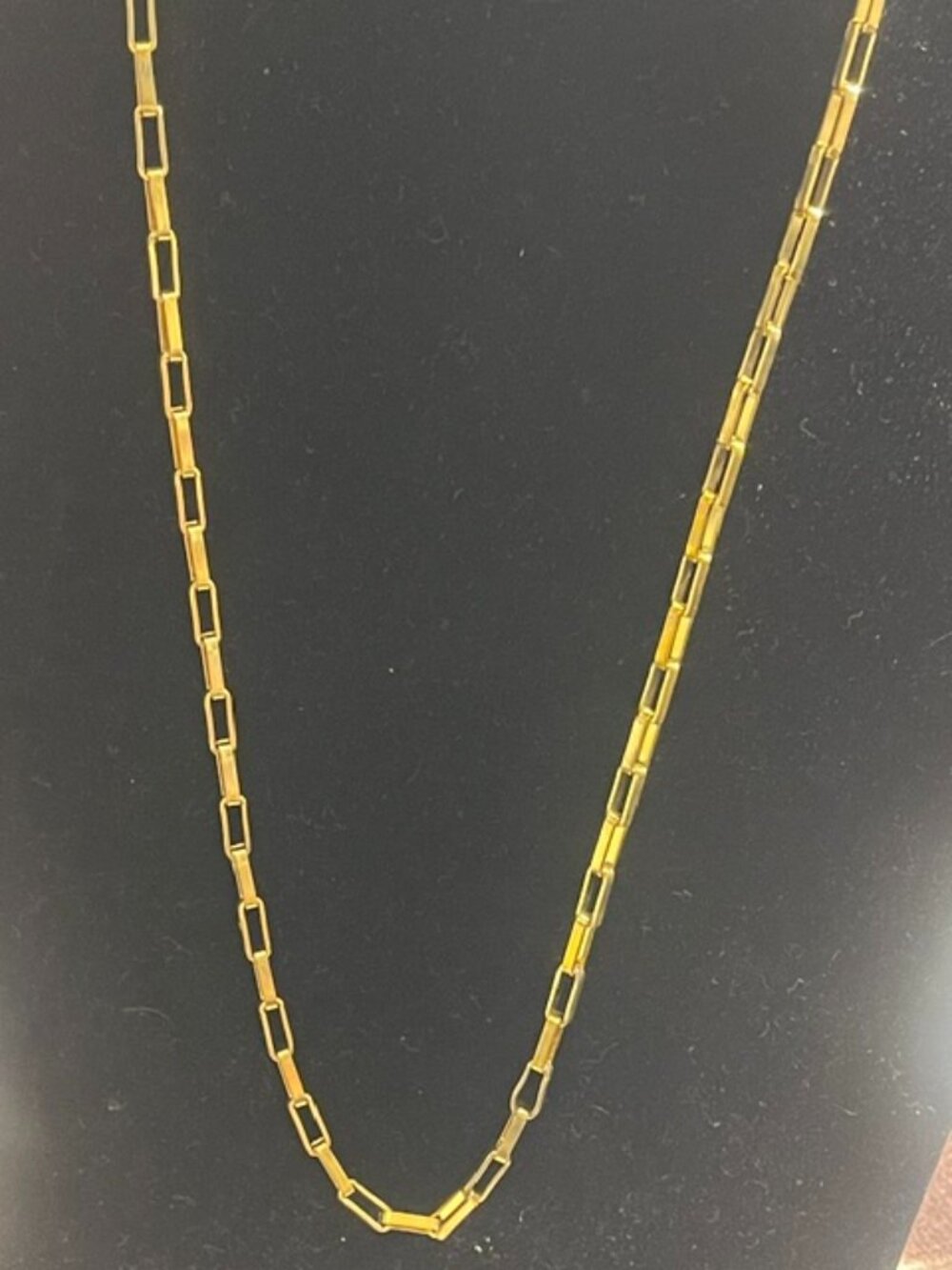 18K Gold Plated Paperclip Chain Necklace HandDesigned Boutique Waterproof New!